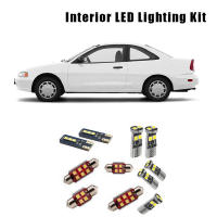 For 1997-2000 2001 2002 Mitsubishi Mirage 10pcs White LED Bulbs Interior Map Dome Light Kit Trunk Cargo License Plate Lamp