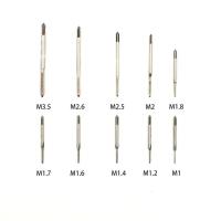 10pcs Mini M1 - M3.5 Screw Tap Titanium Coating Tap Drill Metric Hand Tap Straight Flute Thread Tap Clocks Watches Repair Tools