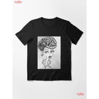 2023 Lucille Ball Caricature Essential T-Shirt เสื้อยืดพิมพ์ลาย เสื้อยืดผ้าฝ้าย คอกลม cotton ความนิยม discount Unisex  4KEM