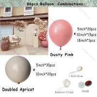 Boho Wedding Party Dusty Pink Balloons Garland Arch Kit DIY Decoration Doubled Apricot Blush Nude Ballon Valentines Day Decor