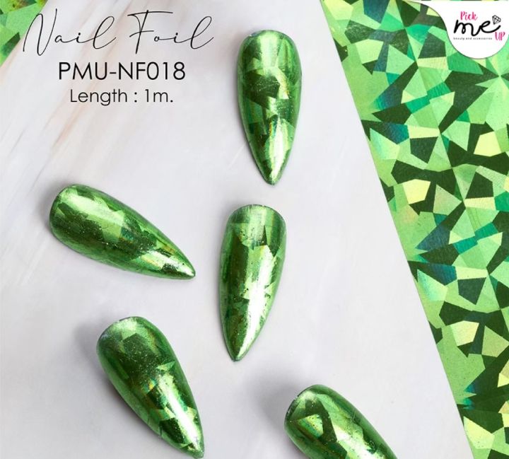 Nail Foil ฟอยล์ติดเล็บ Green NF018