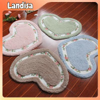 Rose Love-shaped Floor Mat High Absorbent Non-slip Machine Washable Cushion Carpet Bathroom Mats