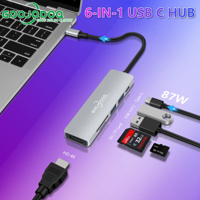 GOOJODOQ USB C HUB USB 3.0 Type C Adapter Hub to HDMI-compatible thunderbolt 3 PD USB C Dock for Nintendo Switch