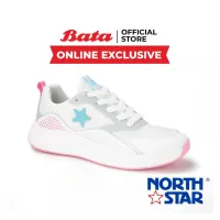 Bata บาจา (Online Exclusive) ยี่ห้อ North Star รองเท้าสนีกเกอร์ รองเท้าผ้าใบ Women Sneakers ผ้าใบออกกำลังกาย สำหรับผู้หญิง รุ่น Benji สีขาว 5201035