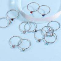 20pcs Lot Gold Stainless Steel Birthstone charm size 6 7 8 rings for women gift for her stackable finger jewelry