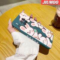 JIUMOO เคสสำหรับ Huawei Nova 8i Honor 50 Lite เคสการ์ตูนกระต่ายน่ารักเคสมือถือนิ่มบางลวดลายเคสขอบสี่เหลี่ยมด้านข้างเป็นซิลิโคนเคสป้องกันการกระแทก