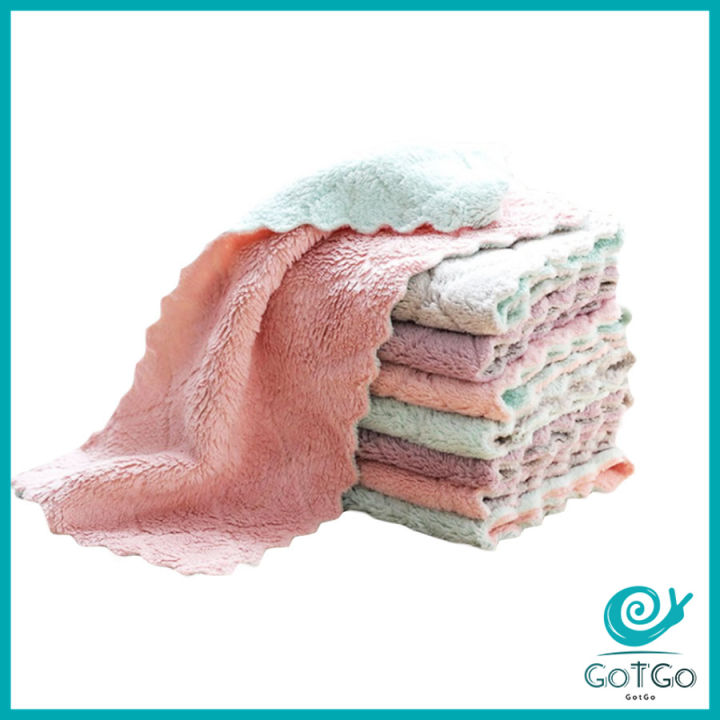 gotgo-ผ้าอเนกประสงค์-ผ้าเช็ดจาน-ผ้าไมโครไฟเบอร์-clean-cloths-มีสินค้าพร้อมส่ง