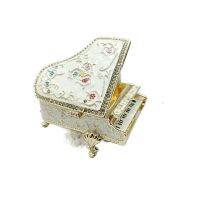 Ladies Piano Pattern Enamel Jewelry Box Organizer