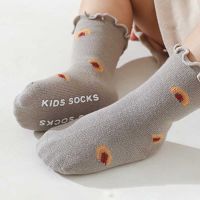 Toddlers Girls Frilly Socks Kids Cotton Socks Breathable Flower Baby Socks Anti Slip Infant Floor Sock Kids Short Socks 0-5Years Socks Tights