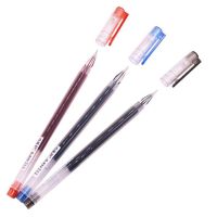 หมึกความจุมากปากกาหมึกเจล12ชิ้นขนาด0.38มม. สามสีให้เลือกหมึกสีแดงสีน้ำเงินสีดำเครื่องเขียนนักเรียน