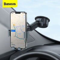 BASEUS ที่วางโทรศัพท์แรงโน้มถ่วงในรถยนต์ถ้วยดูดที่แข็งแกร่ง Mount Car Universal Holder สำหรับ 4.7-6.5 นิ้วโทรศัพท์มือถือสำหรับ iPhone 12 11 X Samsung Xiaomi Huawei Realme