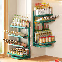 Spot parcel post Kitchen Seasoning Rack Storage Rack Table Multi-Functional Rack Multi-Layer Seasoning Oil and Salt Sauce Bottle Cans Storage Rack