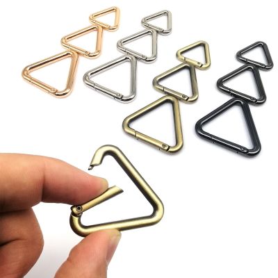 สามเหลี่ยม Spring Gate O แหวนเปิดกระเป๋าหนังกระเป๋าถือเข็มขัดหัวเข็มขัดเชื่อมต่อพวงกุญแจจี้ Key CHAIN Snap Clasp คลิป DIY-JieLOE