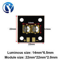 เครื่องพิมพ์ UV LED โมดูล20วัตต์บ่ม365nm 385nm แสงควอตซ์เลนส์โคมไฟลูกปัด