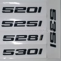 NEW Car Styling Letter Emblem  523i 525i 530i 535i 550i Trunk Lid Logo Rear Badge Sticker for BMW 5-Series E60 E61 F10 F11 Black