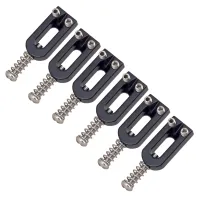 6 Pcs Metal U-Shaped Guitar Tailpiece Saddles Guitar Bridge String Saddle Ball Roller String Tremolo Bridge Tailpiece Saddles for Electric Guitar Black