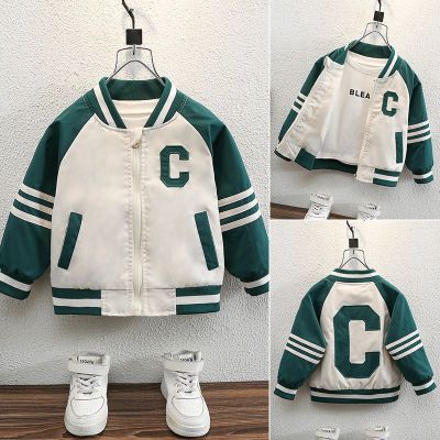 2-8 Year 2023 Spring Parkas Kids Baseball Jacket Letter Jacket for Girls Coat for Girls Fashion Jacket Boy Childrens Clothing