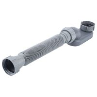 Low Profile 1 1/2 P Trap Flexible Bathtub Shower Drain Pipe Gray Bathtub Shower Drain Pipe ABS Bathtub Shower Drain Pipe Flat P Trap Free Standing Tub Drain for Bath Bathtub Drain