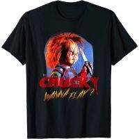 HOT ITEM!!Family Tee Couple Tee Adult Childs Play Chucky Wanna Play Creepy Portrait T-Shirt