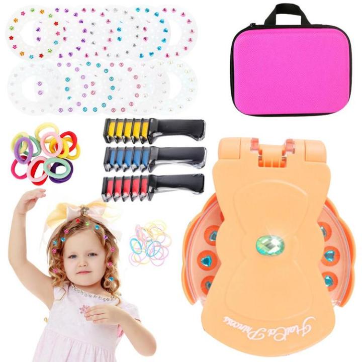 kids-hair-styling-toys-rhinestones-sticking-machine-hair-styling-toy-kit-colorful-fashionable-hair-decorative-rhinestones-for-girls-gifts-relaxing