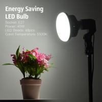 Andoer E27 40W Energy Saving LED Bulb Lamp 5500K Soft White Daylight for Photo Studio Video Home Commercial Lighting