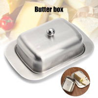 Stainless Steel Butter Dish Box Fruits Dessert Cheese Storage Tray with Lid sale Butter Plates Kitchen Dining Bar Tableware