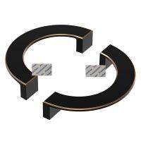 2Pcs Aluminum Alloy Semicircle Half Circle Furniture Cupboard Cabinet Pull ORB Antique Black Copper