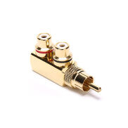 Bộ Chia Âm Thanh AV Mạ Vàng Bộ Chuyển Đổi RCA Đầu Nối 1 Đầu Đực Thành 2