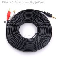 15m/10m RCA Cable 3.5mm Jack to 2 RCA Aux Cable 3.5 mm to 2RCA Adapter Splitter Audio Cable for TV Box Home Theater Speaker Wire