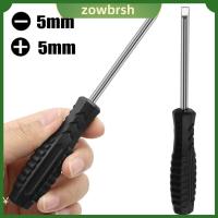 ZOWBRSH ที่จับสีดำ ไขควงสำหรับไขควง 5.0มม. เหล็กเหล็กไร้สนิม เครื่องมือซ่อมแซมมือ มินิมินิ ไขควงปากแฉก เครื่องใช้ในครัวเรือน