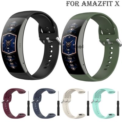 （A creative）HeroIand สายนาฬิกาข้อมือสำหรับ Amazfit X Smartwatch รุ่นทั่วโลกสายรัดข้อมือกีฬาแฟชั่นอ่อนนุ่มซิลิโคนเข็มขัดเปลี่ยนสร้อยข้อมือ