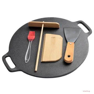 Thickened Cast Iron Shandong Grains Pancake Griddle Griddle Household  Uncoated Pan Chinese Omelet Wrap Tools