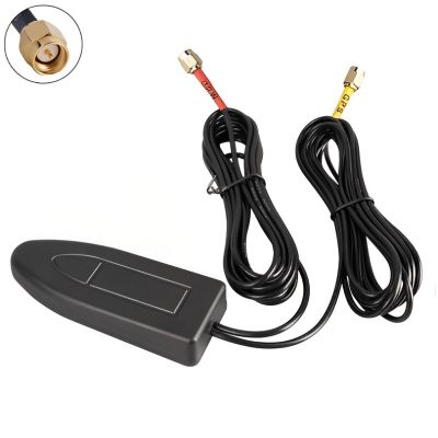 2 In 1 Universal Car Antenna 4G GSM Waterproof Auto Signal Booster Amplifier เสาอากาศนำทางพร้อมขั้วต่อ SMA ชายและสายเคเบิล2เมตร