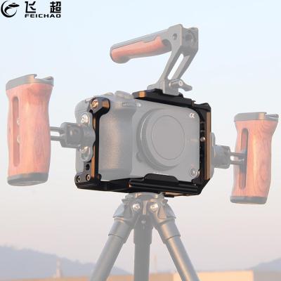 กรงโลหะกล้อง FX3สำหรับ FX3 FX30 DSLR Kamera Video Perlindungan Kes dengan 14 38 Lubang Kasut Sejuk รางนาโต Mount QR Plate