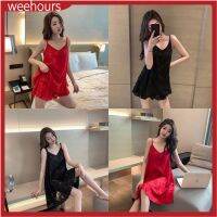 【NEW Popular】✎Weehoursxbaju Tidur Wanita ชุดนอนสตรีผ้าชีฟองบางเซ็กซี่