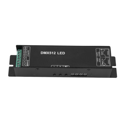 Dmx 512 Digital Display Decoder,Dimming Driver Dmx512 Controller For Led Rgbw Tape Strip Light Rj45 Connection Dc12-24V 20A (4 Channel)