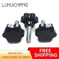 Luchang M8 X 60 Mm 38 Benang Pengganti Bintang Hand Knob Pengetatan Sekrup Perak Nada Diameter Kepala 38 MM