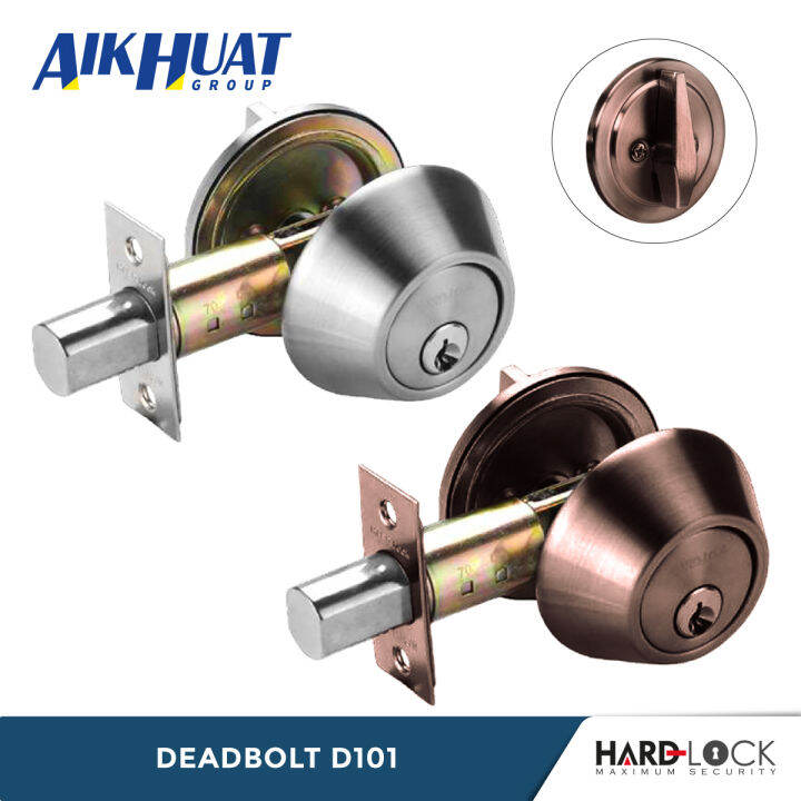 HardLock D101 SS/AC Deadbolt Single Cylinder With Thumbturn Satin