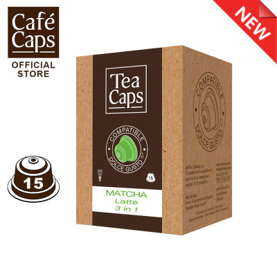 TeaCaps - Matcha Latte 3 in 1 Nescafe Dolce Gusto Capsule Compatible (1 Box X15 capsules แคปซูล) by Cafecaps - MATCHA latte แนะนำสินค้าใหม่ มัทฉะลาเต้แคปซูลที่สามารถใช้กับเครื่องDolce Gusto!