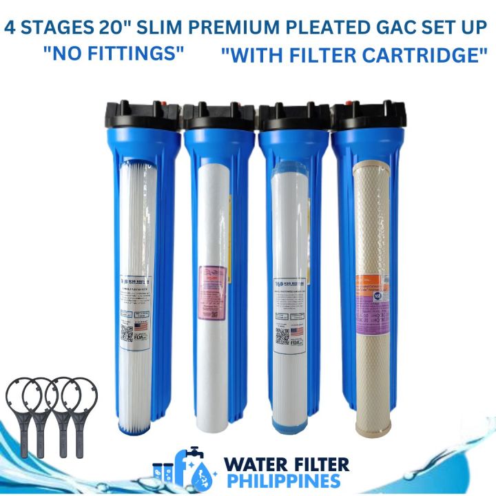 Water Filter 4 STAGES 20SL PREMIUM FOR CITY WATER Whole House Complete ...