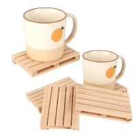 Pallet Coaster Food Mat Natural Wood Whiskey Cocktail Drinks Pallet Desktop Ornament Placemats Table Decoration