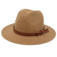 [hot]Panama Hat Straw Weaving UV Protection hats Men Women Foldable Straw Weaving Wide Brim Faux Leather Anti Sun Cap for Beach