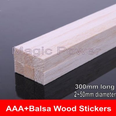 AAA Balsa ไม้ Sticks แถบ300มิลลิเมตรยาว2 ~ 50มิลลิเมตรเส้นผ่าศูนย์กลางสำหรับเครื่องบินเรือรุ่นตกปลาไม้ DIY