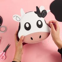 Cute Cow Shape Bag Making Materials Package DIY Cattle Bag Self-made Accessories Handcraft Bag Leather Material Sewing Supplies