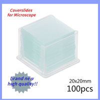 100Pcs โปร่งใสสแควร์แก้วสไลด์ Coverslips Coverslides กล้องจุลทรรศน์ Optical Instrument กล้องจุลทรรศน์อะไหล่อุปกรณ์เสริมแว่นขยาย