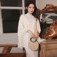 【CW】【only Shawl】French lace young cheongsam girl Republic of China style Knitted Cotton Shawl r simple