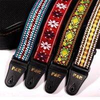 P P Cotton Creative Canvas Printing Leather End 135-150cm Adjustable Guitar Strap Belt American Flag Printing Guitar Strap