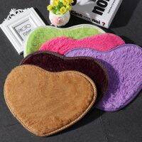 1 Pc New Nonslip Fashion Super Soft Fine Fiber Absorbent Foam Bath Bathroom Floor Shower Heart Mat Rug