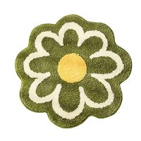 Non Slip Bath Mat for Bathroom,Absorbent Bath Rug Bathmat,Cute Flower Shaped Bathroom Rug Shower Rug,Bathroom Mat