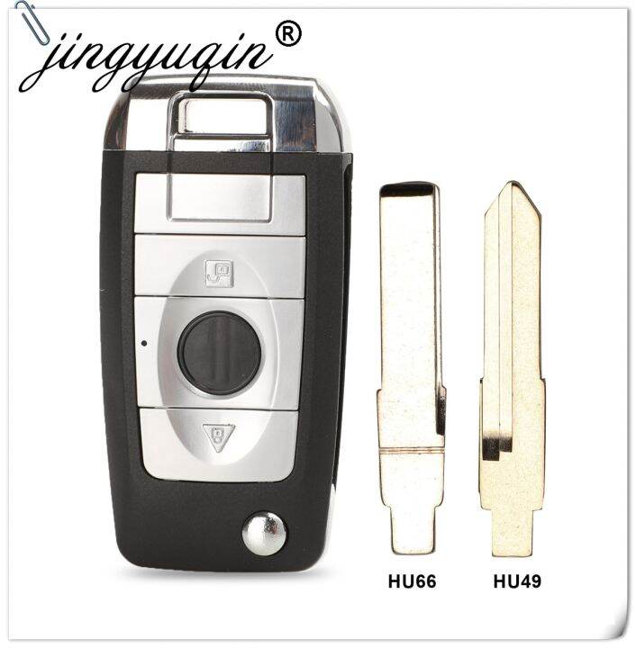 jingyuqin-3ปุ่มดัดแปลงตัวพับเก็บรีโมทรถซองใส่กุญแจเคสสำหรับ-volkswagen-vw-jetta-golf-passat-beetle-b5โปโลที่นั่งสโกด้า